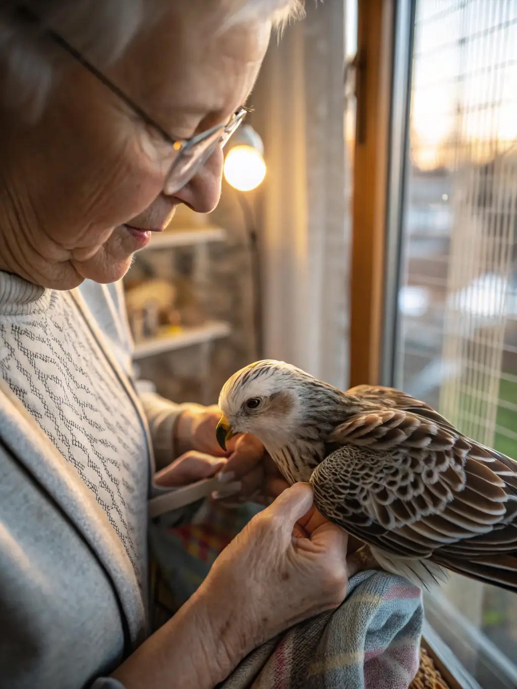 A photograph showing a controlled breeding program for a local bird species, highlighting the organization's efforts in species conservation.
